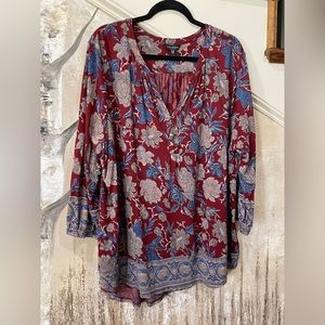 Lucky Brand•Flowy Blouse•Floral Print•Plus Size 3X